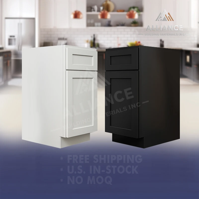 B15 Shaker Wooden Cabinets Free Shipping Kitchen Base Cabinet USA Local Warehouse American Style Kitchen Cabinet In Stock