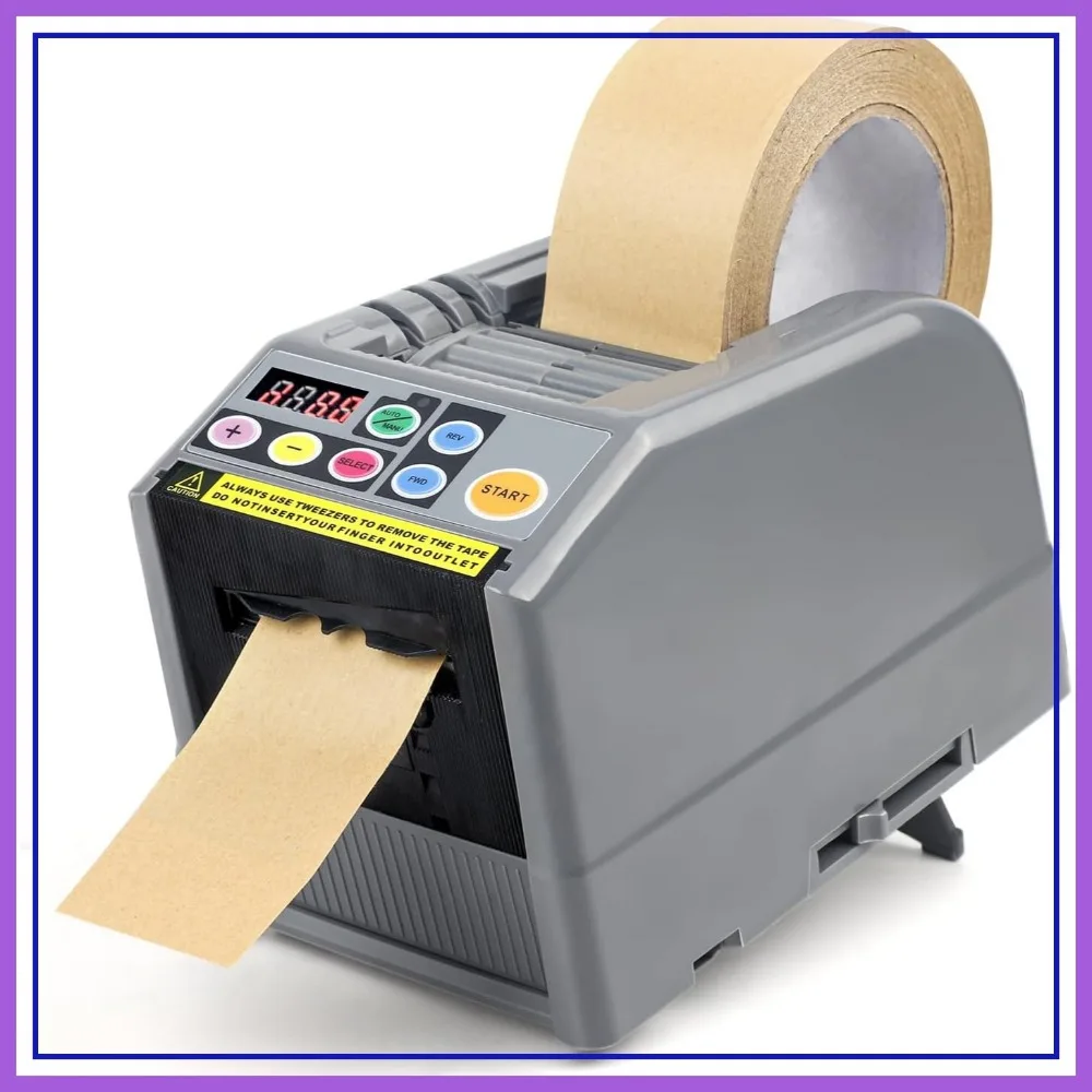 

Automatic Tape Dispenser, 999mm Precision Cut, Portable Ribbon Cutting Machine for Shipping, Office & Home