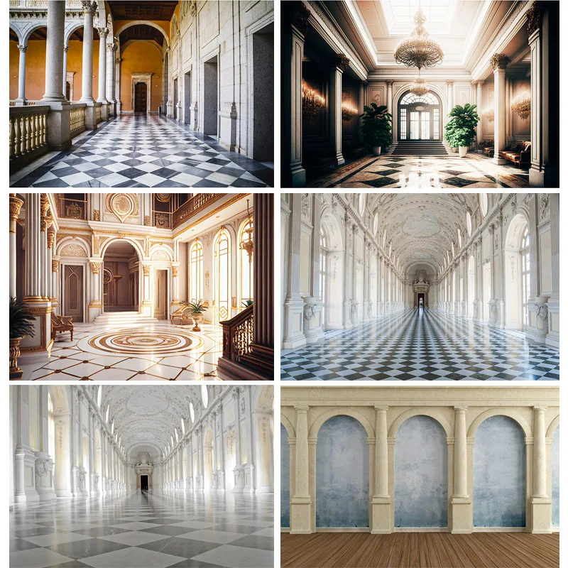 

European Style Retro Palace Castle Theme Photography Backdrops Props Vintage Theater Opera Church Photo Studio Background ET-07