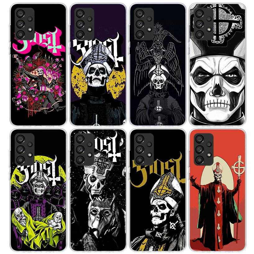 Ghost Papa Emeritus Phone Case for Samsung Galaxy A15 A25 A35 A55 A14 A24 A34 A54 A13 A23 A33 A53 A12 A22 A32 A52 A05S A04S A03S