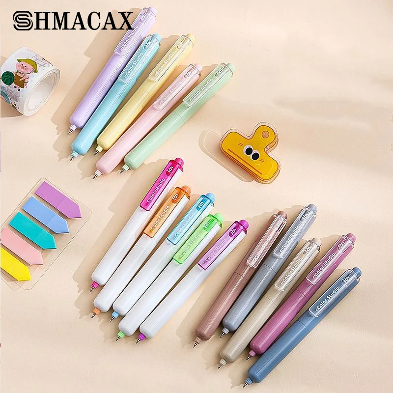 5Pcs/Set 0.5MM New Colored Gel Pens Black Refill Writing Pens Mini Gel Ink Pens Portable Pocket Pens Quick Dry Pen School Supply