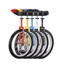 16/18/20 Inch Unicycle Steel Unicycle Children Adult Balance Exercise Bike Adjustable Standard Seat Thickened Aluminum Alloy Rim