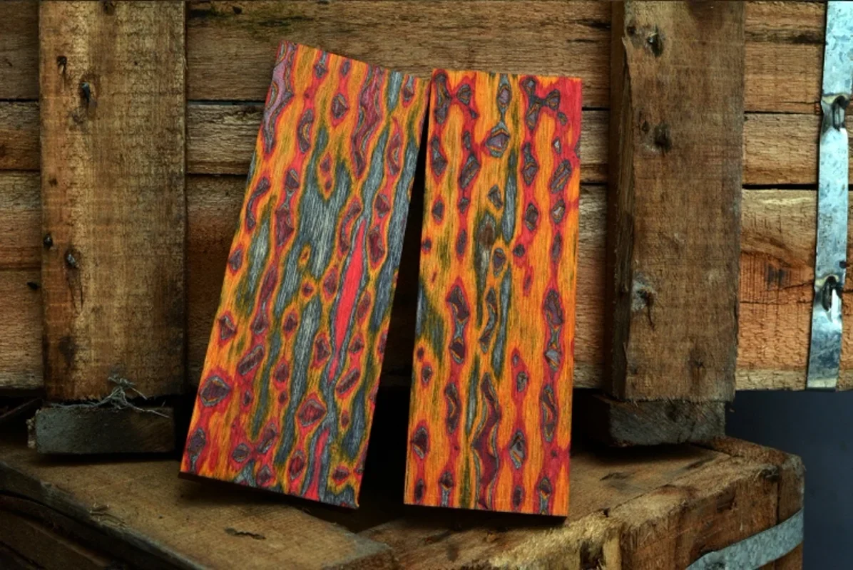 

2PCS/lot 3D Color Wood for DIY Knife Handle Making Material DIY Handle Patch Accessories