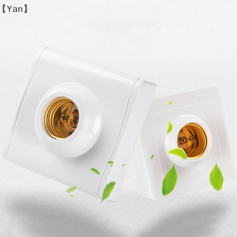 丸型吊り下げ式プラスチック製平頭プラグ,磁器製ネジプラグ,防水ランプホルダー,e27,1個