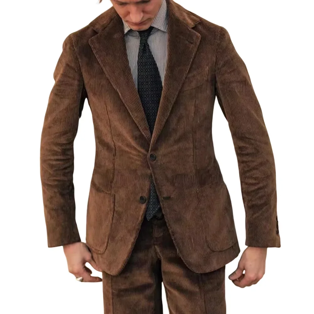 سروال قصير الرجال الدعاوى مجموعة موضة 2 قطعة السترة السراويل الأعمال العريس حفل زفاف حفلة موسيقية الذكور البدلات الرسمية الخريف الشتاء أفضل بائع #4