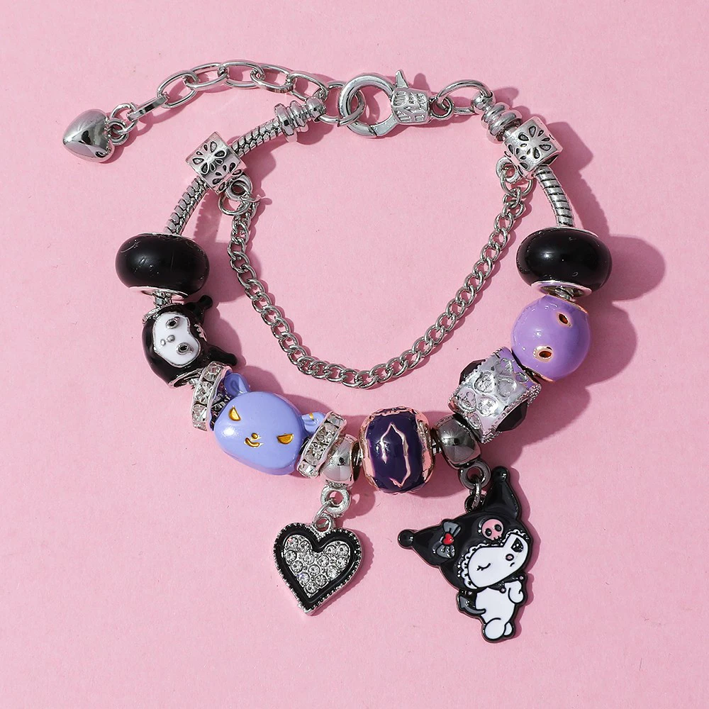 Dessin animé Sanrio Kuromi mignon avent Surprise boîte aveugle bricolage breloques classiques Figure accessoires pour fille cadeau d'anniversaire