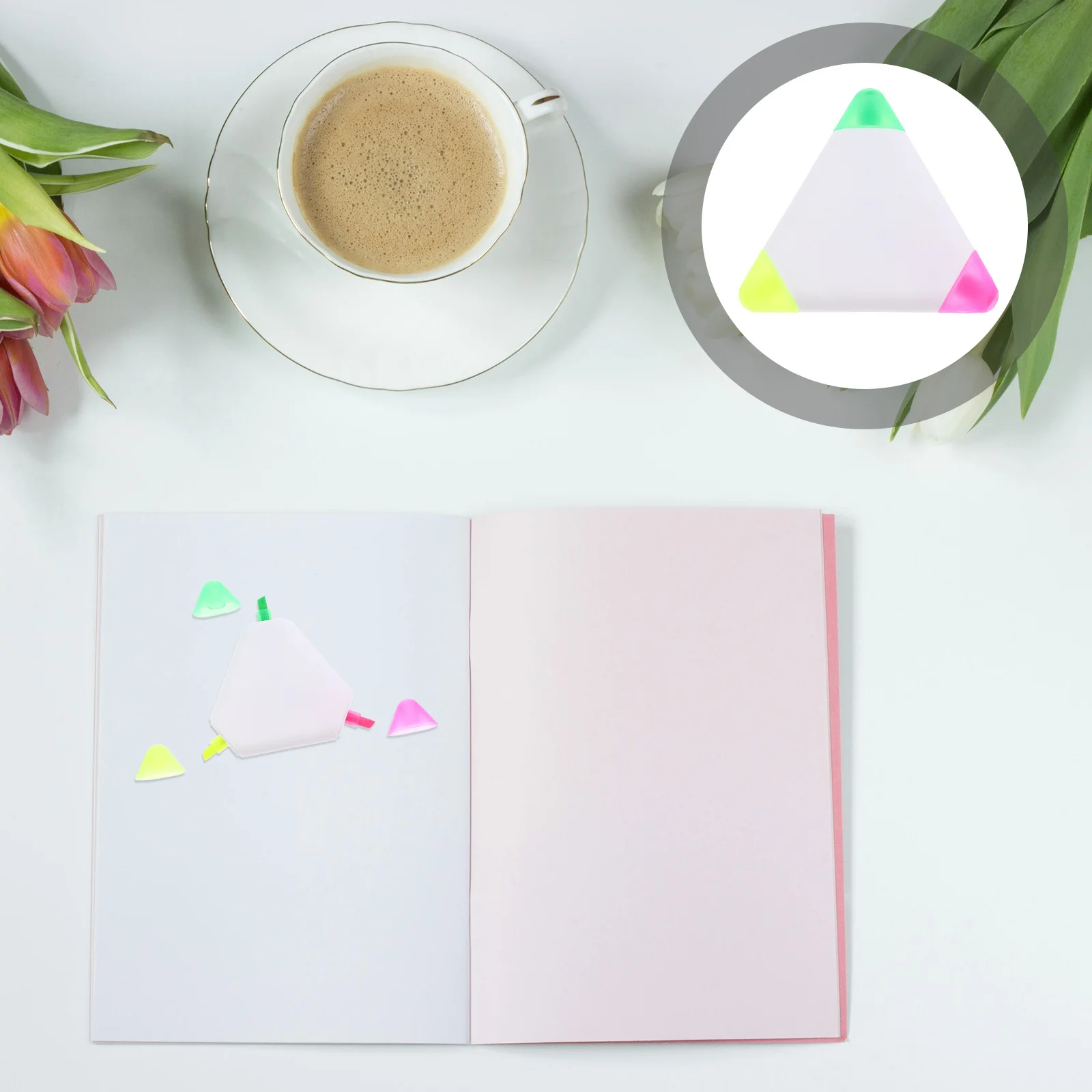 

Triangle Fluorescent Pens Bright Color Highlighters for Adults Smooth Writing Graffiti Markers Scrapbooking School