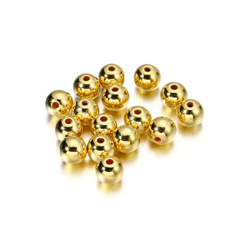 10-1000pcs/lot 3-20mm Straight Holes Acrylic Imitation Pearl Beige Bracelet Round Beads For DIY Craft Jewelry Making Supplies - Image 9