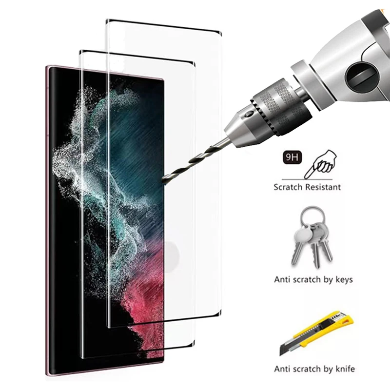 

For Samsung S23 Ultra Tempered Glass Film Galaxy S8 S9 S10 Note 8 9 10 Pro Plus 20 S22 S21 S20 Ultra Full Cover Screen Protector
