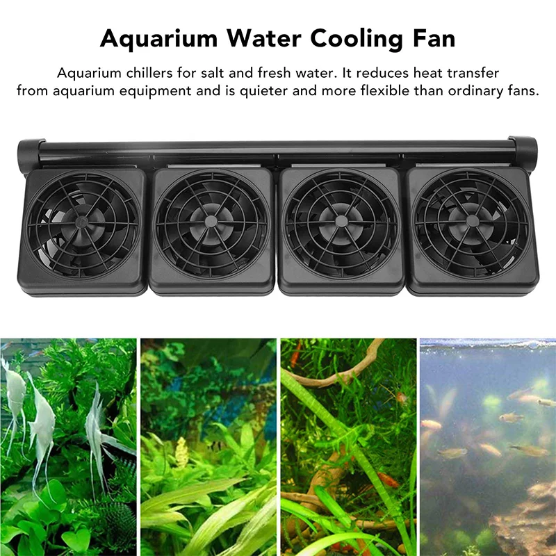 

Fish Tank Cooling Fan Adjustable 5-gears Aquarium Wall Mounted Cooling Fan Automatic Temperature Controller Aquarium Accessories