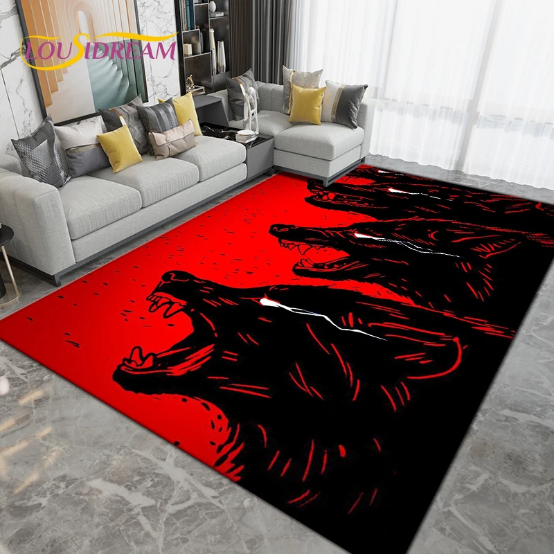 

Wolf Wolf Spirit Series Area Rug Large,Carpet Rug for Living Room Bedroom Sofa,Kitchen Bathroom Doormat Non-slip Floor Mat Gift