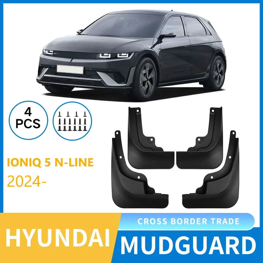 

For Hyundai Ioniq 5 N-Line 2024 car tire mudguard sheet,Mudflaps Front Rear Flares Splash Guards Cover Car Accessorie