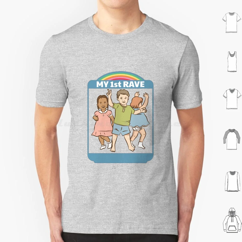 Camiseta My First Rave de talla grande, 100% de algodón, Meme Rave, diseño divertido, trajes Rave para mujer, Hoverboard, Escape, Rave, nutrición