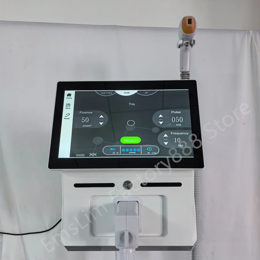 808nm 755nm 1064nm ไดโอดเลเซอร์กําจัดขน-3 ความยาวคลื่นกําจัดขนถาวรไม่เจ็บปวดอุปกรณ์ IPL แบบพกพาสําหรับผู้หญิง