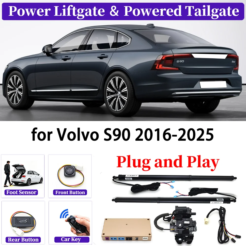 

ZJCGO for Volvo S90 2016-2025 OEM Upgrade Car Automatic Power Liftgate Kit Smart Auto Electric Tailgate System Play and play