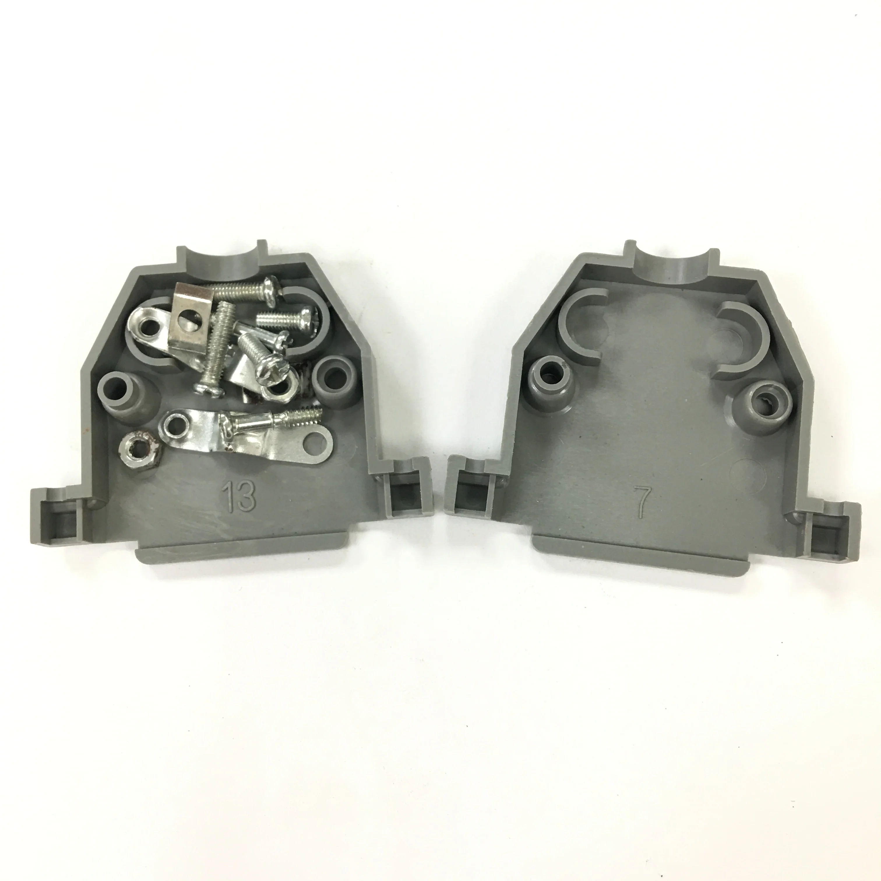 Shell plástico com parafuso, Shell cinzento, DB25