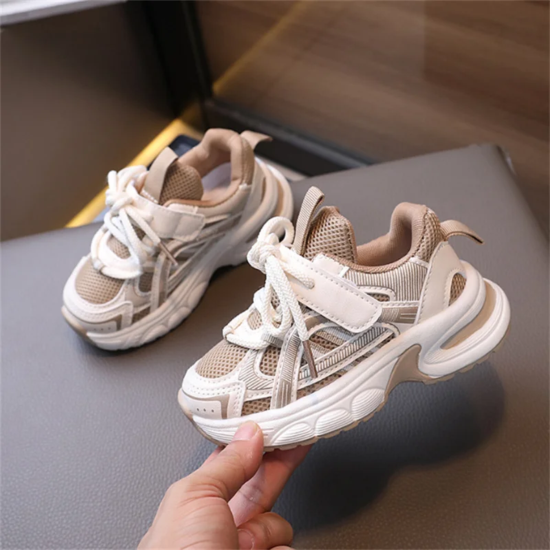 2024 New Autumn Children Shoes For Boys Mesh Breathable Kids Sport Shoes Non-slip Fashion Toddler Girls Sneakers EU 21-30