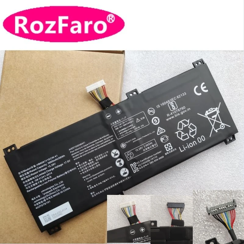 RozFaro HB6081V1ECW-41 Battery For Huawei MagicBook Pro Honor Hunter V700 D16 HBL-W19 W29 HLY-W19RP W19RL W19R FRD-WFG9 WFD9 WX9