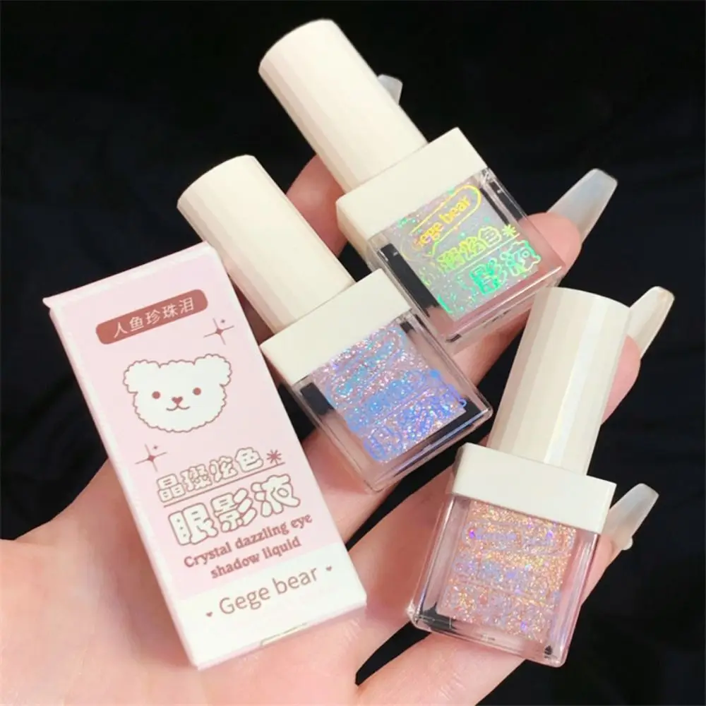 Mini pennello fine pigmento per la pelle evidenziatore cosmetico glitter viso gel luccicante occhi glitter ombretto liquido ombretto diamante