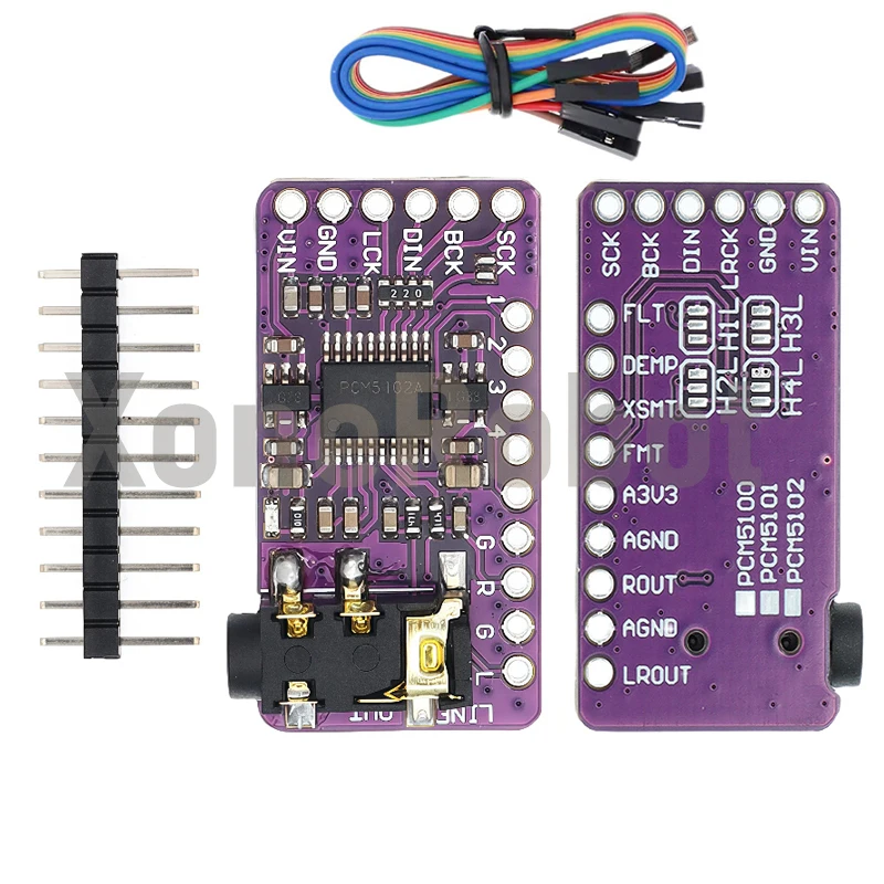 Interfaccia I2S PCM5102A Decodificatore DAC GY-PCM5102 Modulo lettore I2S per scheda formato Raspberry Pi pHAT Scheda audio digitale PCM5102