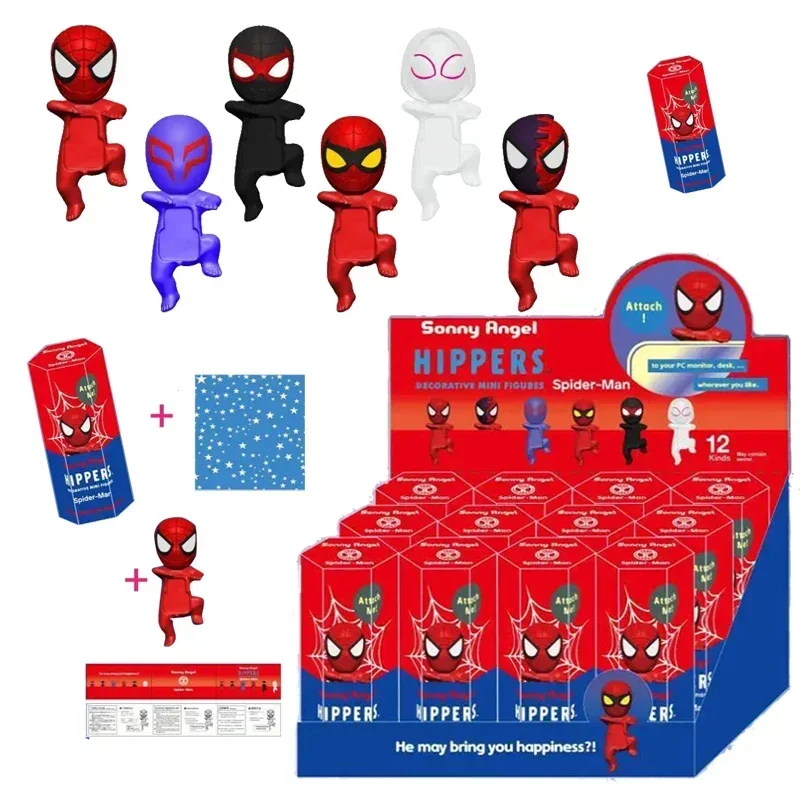 Sonny Angel Blind Box Sanrio Spider-Man Kuromi Series Healing Fashion Car Mobile Phone Mini Doll Pendant Toy Christmas Gift