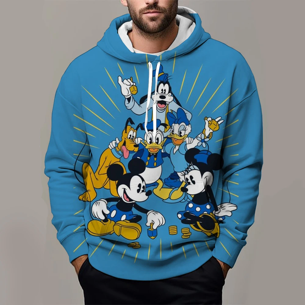 2024 Disney Mickey Mouse 3D Print Hoodie Mens Womens Casual Sports Pullover Hoodie Cartoon Kid Girl Boy Hoodie Fashion Street