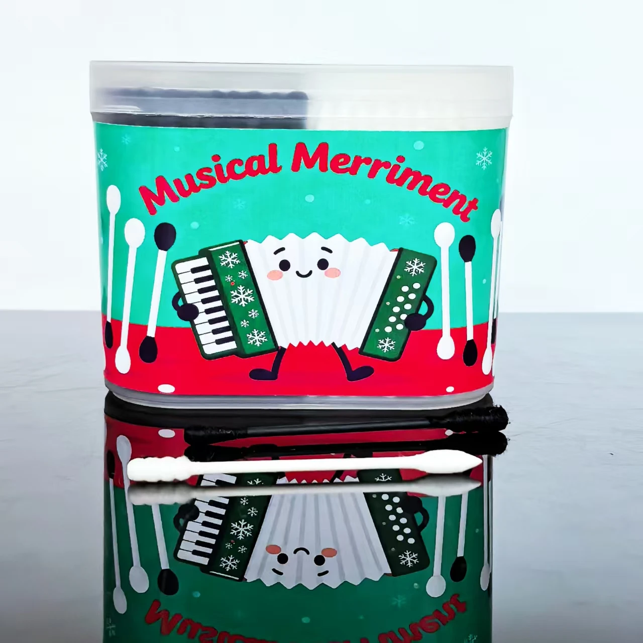 300 hisopos de algodón de doble cabeza con temática musical creativa, bastoncillos de algodón diarios para el hogar, hisopos de algodón para amantes de la música