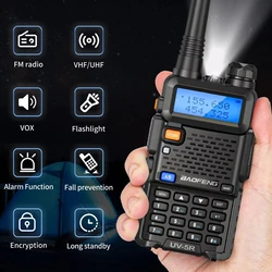 Baofeng UV-5R Walkie Talkie 5W Dual Band Ham Two Way Radio UV 5R Vhf Uhf FM Radio Handheld Hunting Transceiver Two-Way UV5R