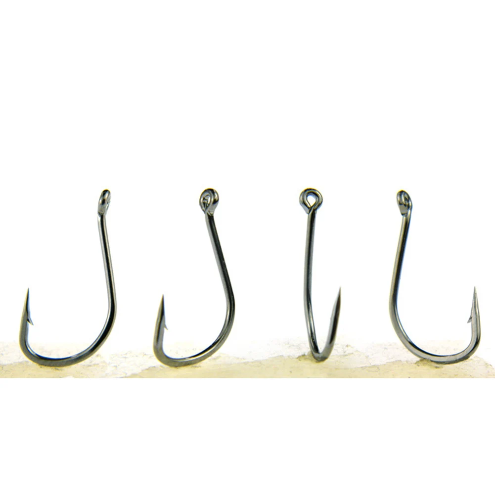 100 Tubes Fish Hook Box Black Crooked Mouth High Carbon Steel Hook Hot Sale Iscas Pesca Fishing Tackle Accessories