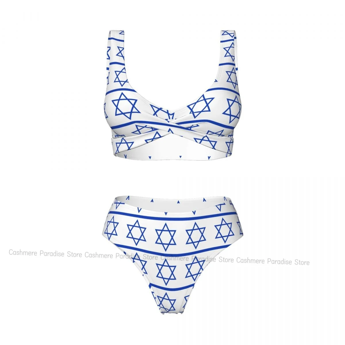 

The Push-Up Bikini Women Sexy Separate Swimsuit Israel Flag Two-piece Beachwear
