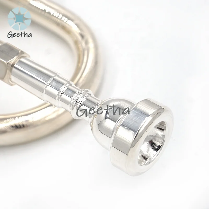 Instrument de trompette professionnel plaqué argent sculpté à la main B-flat Grade de Performance argent