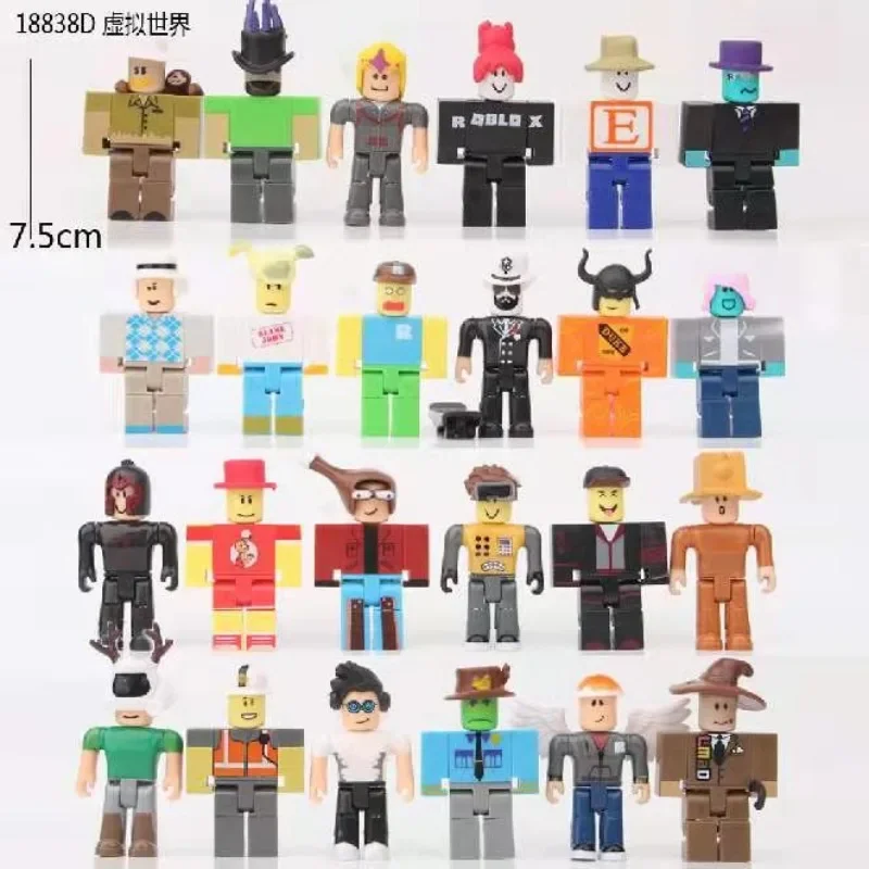 Roblox أنيمي الكرتون لطيف الإبداعية الطرفية الفتيان والفتيات الحب تجميعها لعبة غرفة الديكور المورد 7.5 سنتيمتر 24 قطعة/المجموعة #2