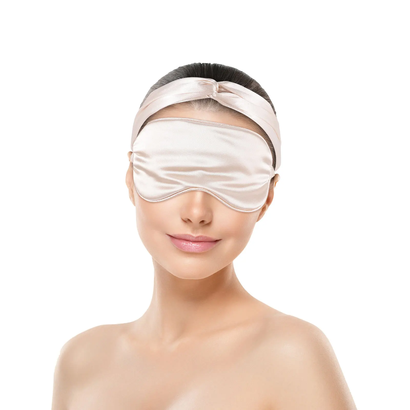 

1Set Eye Cover Gift Set Sleep Mask Headband Bag Light Blocking Soft Comfortable Travel Home Hotel Meeting Train Use