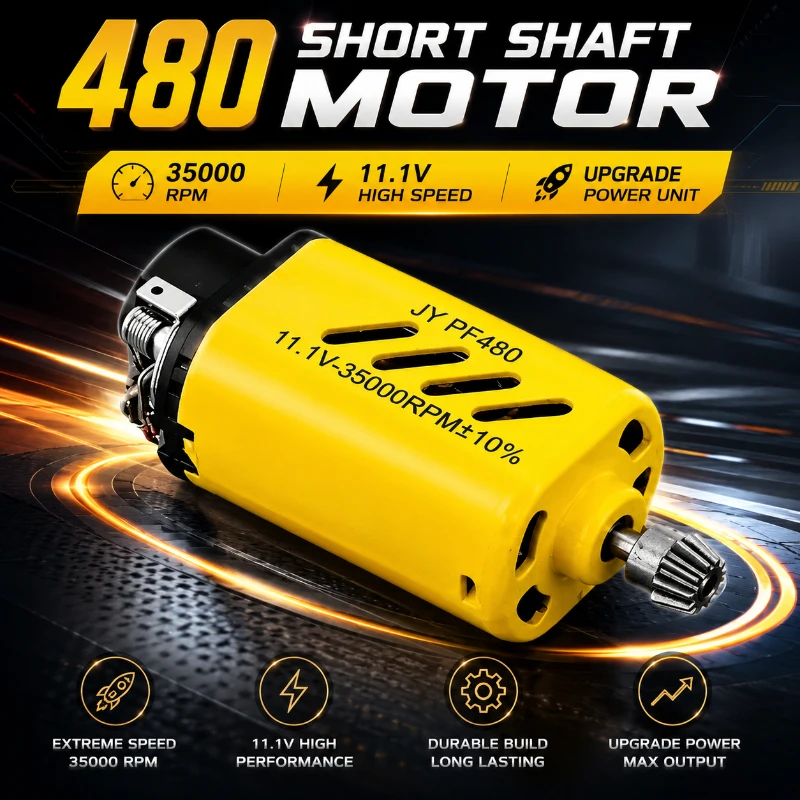 11.1V High Power 480 Permanent Magnet Motor 35000RPM High Torque Short Shaft Upgrade Motor For No.2 No.3 Gearbox