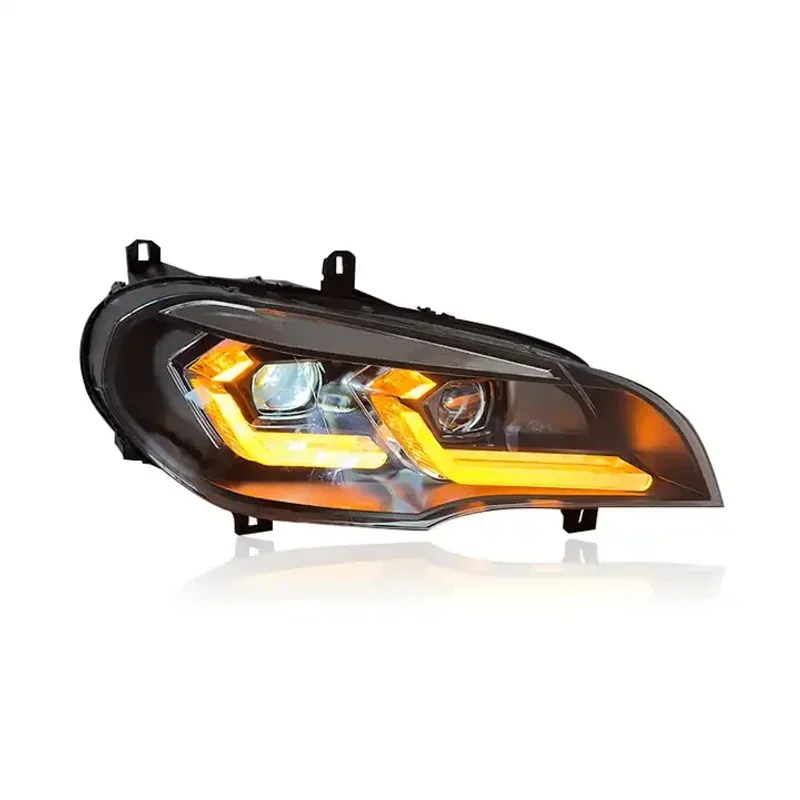 SMVP السيارات تعديل إضاءة السيارة LED نظام المصابيح الأمامية لسيارات BMW X5 E70 2008-2013 المصابيح الأمامية الجبهة بدوره إشارة التوصيل والتشغيل