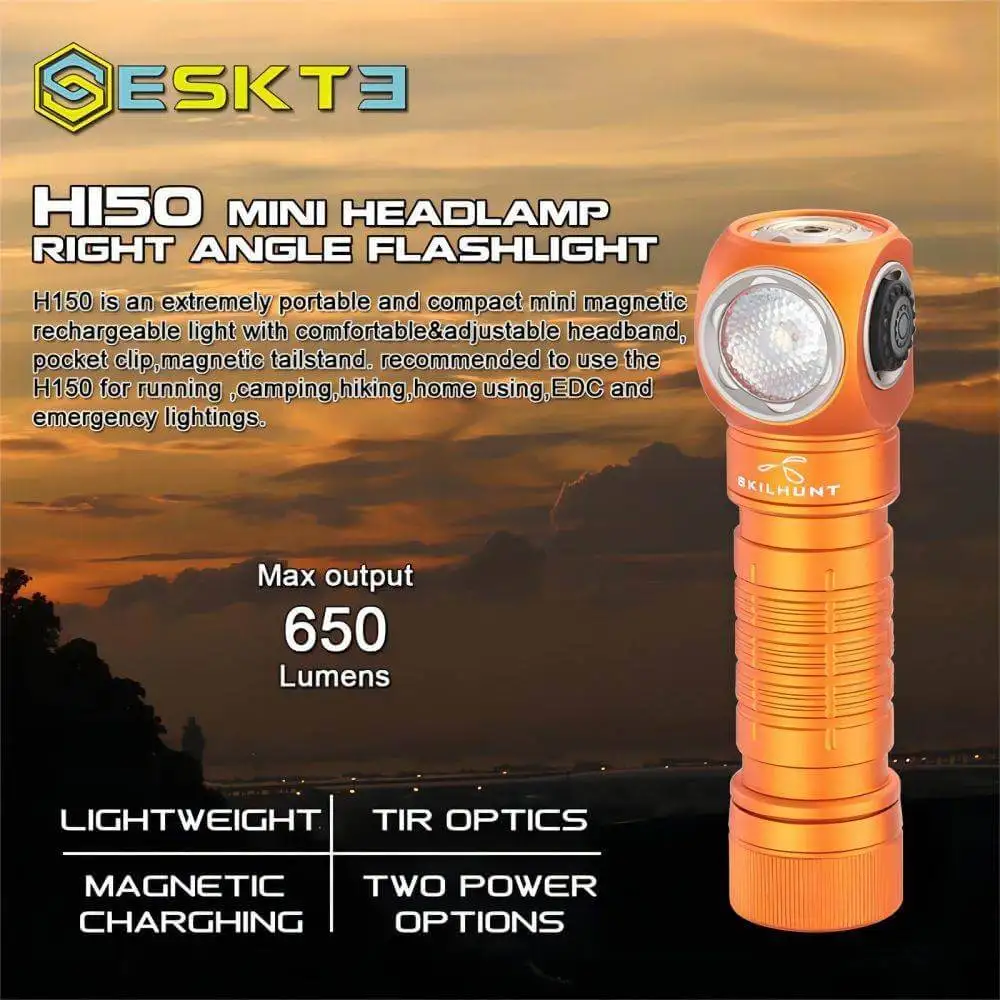 ESKTE H150 USB magnetic charging LED Headlamp