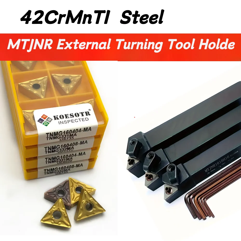 

MTJNR1616H16 MTJNR2020K16 MTJNR2525M16 Держатель внешнего токарного инструмента можно использовать для твердосплавных вставок TNMG160404 Токарная обработка