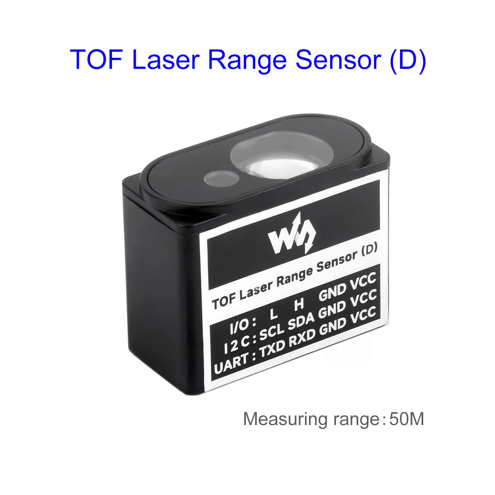 

TOF (время полета) Лазерный датчик дальности, поддержка связи UART / I2C / IO, для диапазона измерения 50 м