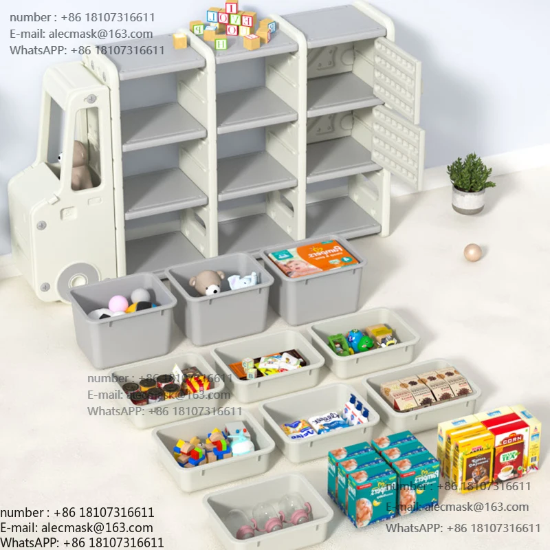 

Children's Toys Storage Hot Sale Folding Shelves Bookshelves Toy Drawers Storage Shelves Cabinets