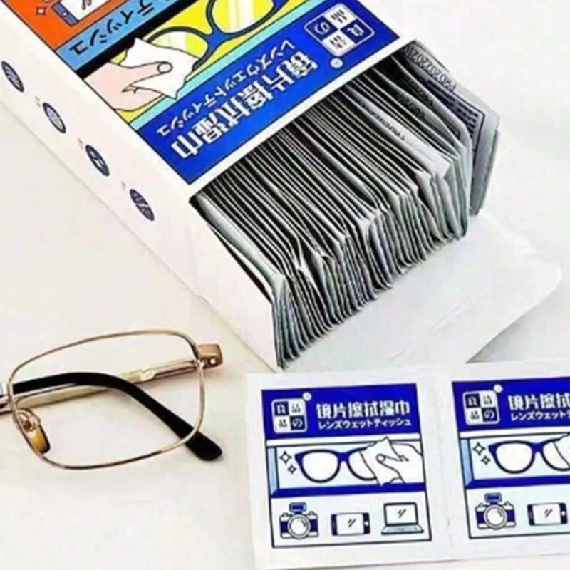100 Pieces, Glasses Cleaner, Glasses/Sunglasses Lens Wipes, Screen Wipes, Individually Packaged Lens Wipes.