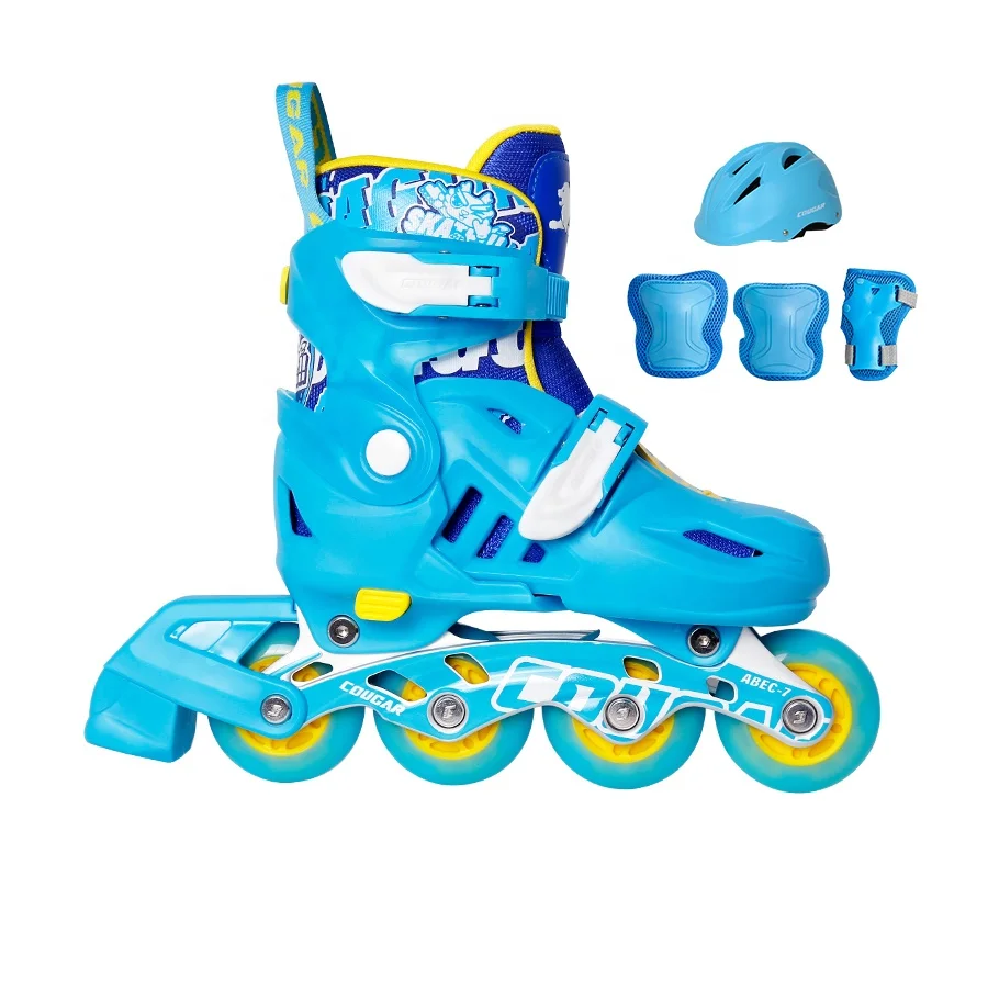 

Children Skates Sets Kids Flash Roller Skates Shoes With helmets protective pads Elbow Knee Wrist Guard