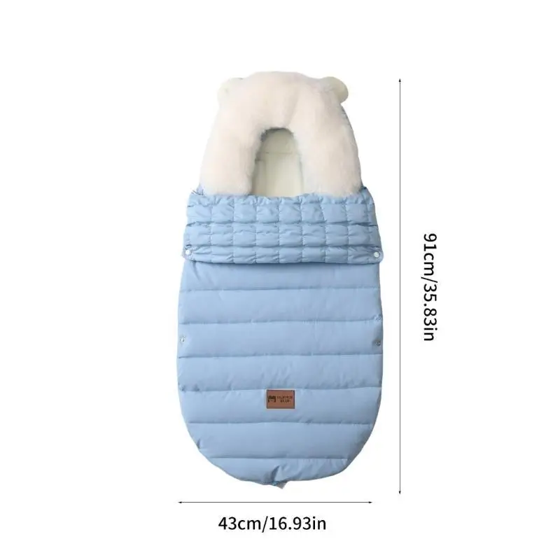 U13F รถเข็นเด็กที่สะดวกสบายและปลอดภัย Footmuff ออกแบบกระเป๋านอนรถเข็นเด็กพร้อมขนแกะอุ่นสำหรับฤดูหนาว