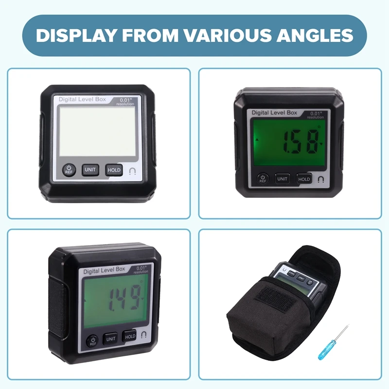 Digital Electronic Level Digital Angle Fnder 90°Magnetic Inclinometer Protractor Precision Level Measuring Inclinometer