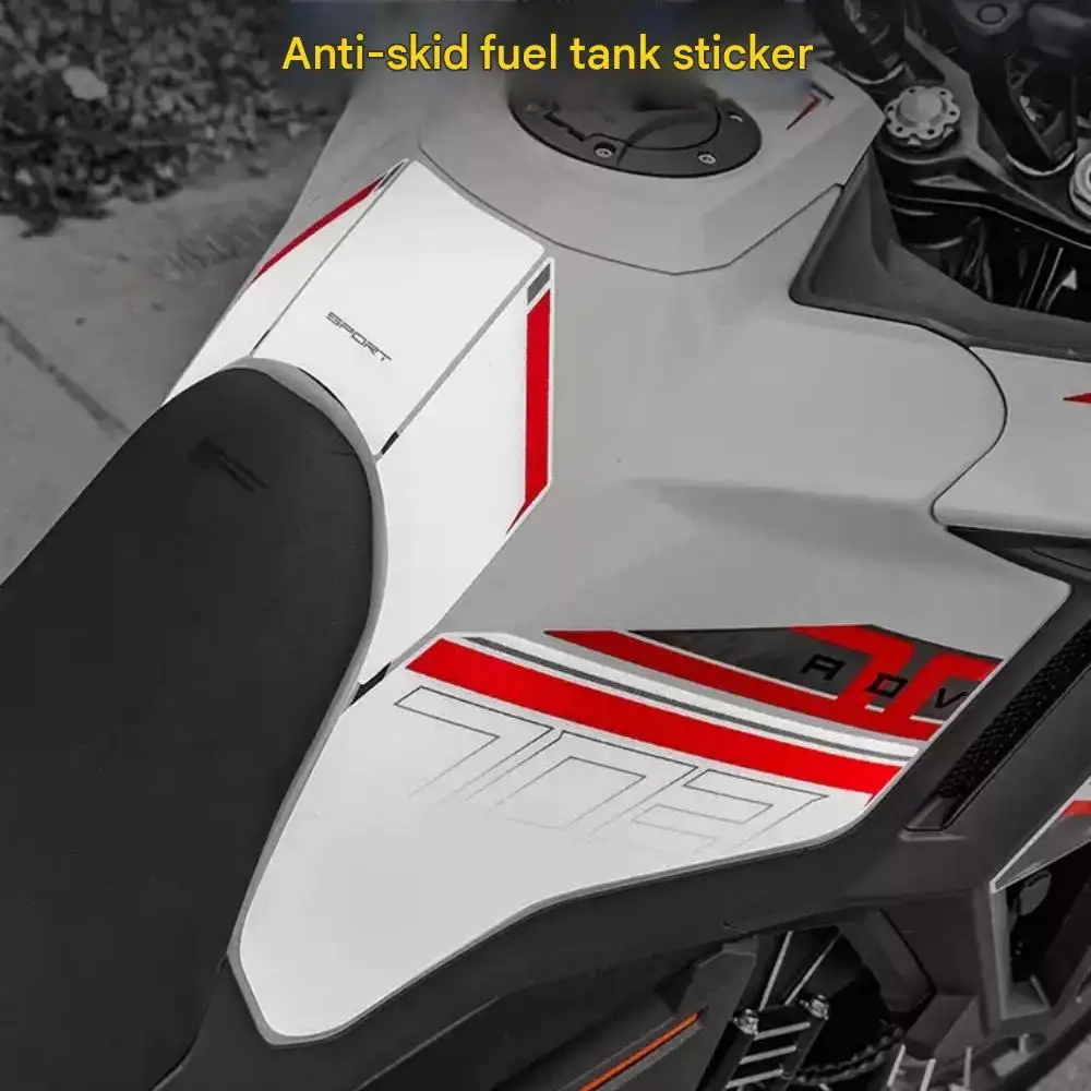 Motorcycle anti-slip fuel tank sticker, protective sticker, anti-wear decal, modification accessory for ZONTES 2024-2026 703F