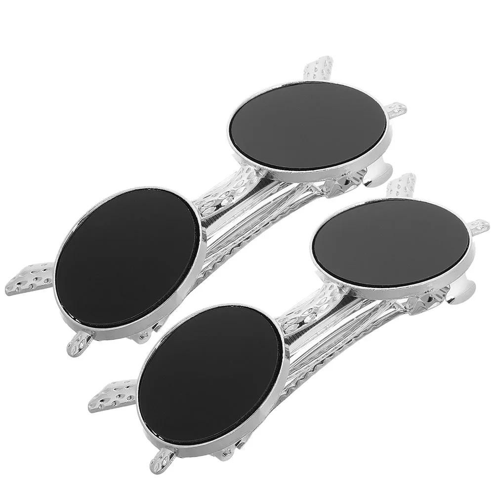 

2Pcs Black Sunglasses Hair Barrettes Spring Hairpins for Women Back Head Stylish Hair Clips Accessories Vintage Pins