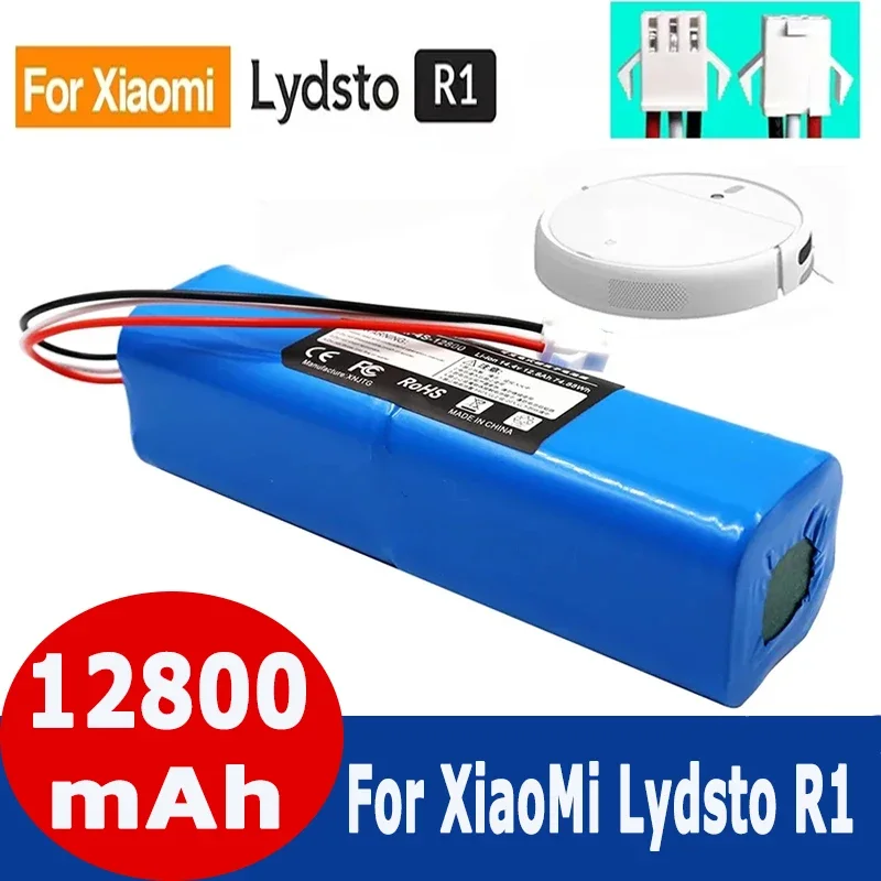 

Original Genuine 12800mAh For XiaoMi Lydsto R1 Rechargeable Li-ion Battery Robot Vacuum Cleaner R1 Battery Pack with Capacity