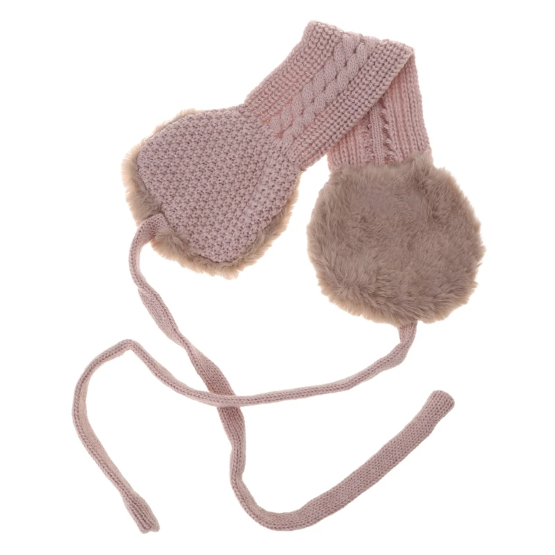 Fait à main bébé enfants tricoté tête enveloppement Crochet bandeaux chauffe-oreilles cache-oreilles F3MD