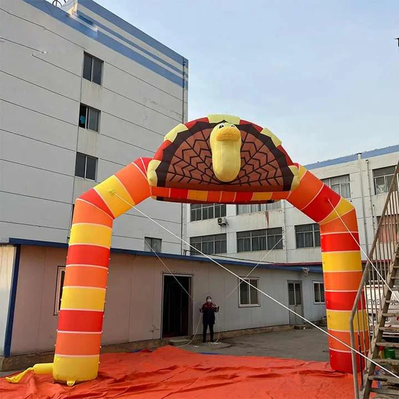 Outdoor decoration Inflatable Turkey Arch, giant inflatable Turkey arch for pub/holiday decorations