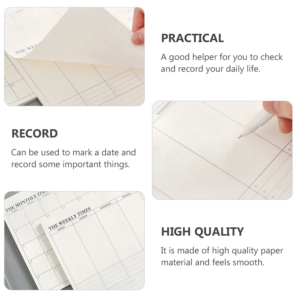 

Business Daily Schedule Planner Tearable Memo Notepad Smooth Odorless Paper Study Office Use Task List Planner Daily Plan Book