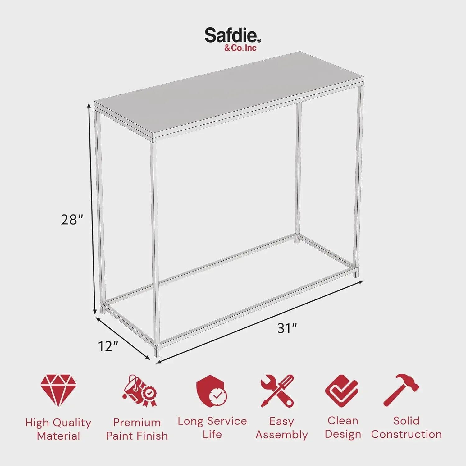 Gray Console Table, 2-Layer Entryway Table, Console for Entryway, Use As Doorway , or Accent Furniture